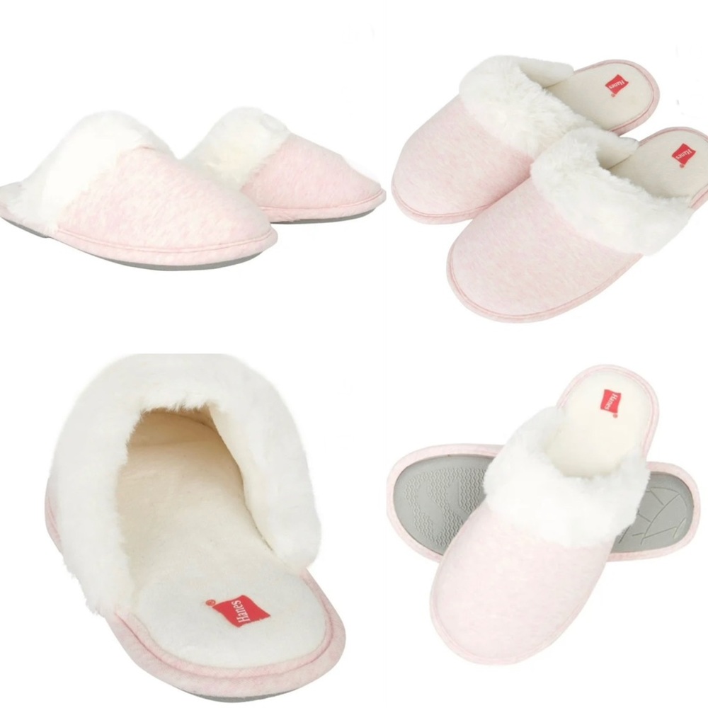 HANES Womens ComfortSoft Slip On Memory Foam slippers cozy/fuzzy size S/M NWT - Picture 7 of 9